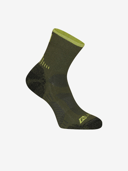 ALPINE PRO Zelene nogavice iz merino volne ALPINE PRO Kerowe