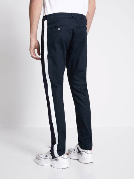 Celio Temno modre moške kavbojke ozkega kroja s črto Celio C25