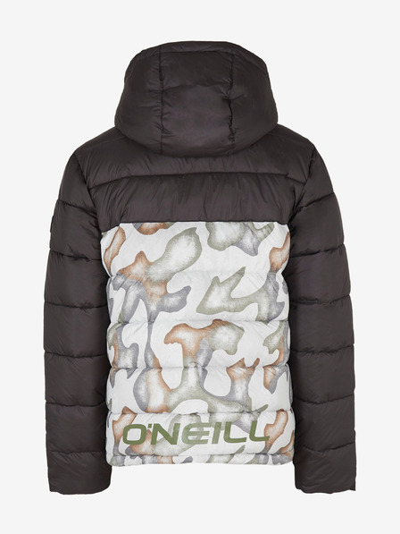 O'Neill Moška belo-črna vzorčasta zimska jakna O'Neill O'RIGINALS PUFFER JACKET