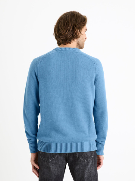 Celio Modri moški osnovni pulover Celio Febasic
