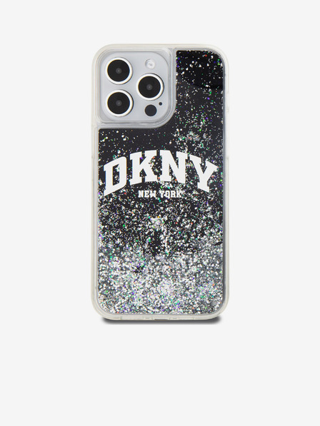 DKNY Liquid Glitter Arch Logo Back Cover za iPhone 14 Pro Max Black DKNY