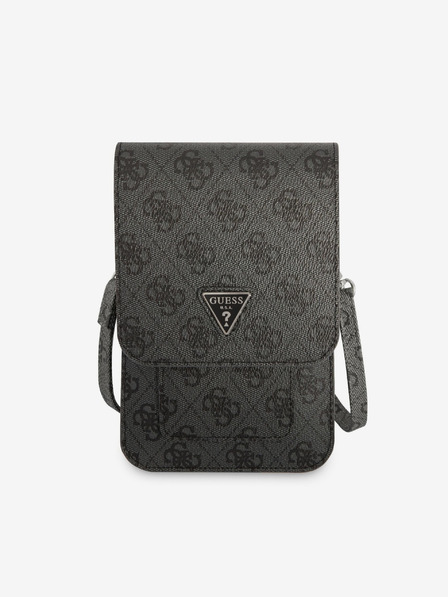 Guess Guess PU 4G trikotni logotip za telefonsko torbico črne barve
