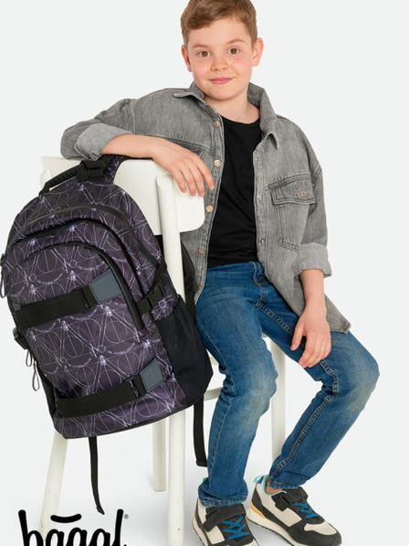 BAAGL Črni šolski komplet - nahrbtnik, etui, torba Baagl Skate Harry Potter Svetinje smrti
