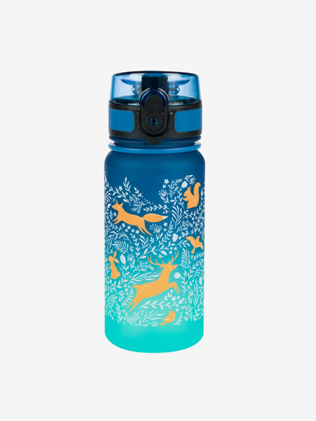 BAAGL Modra tritanska steklenička za pitje z naklonom gozd, 350 ml Baagl