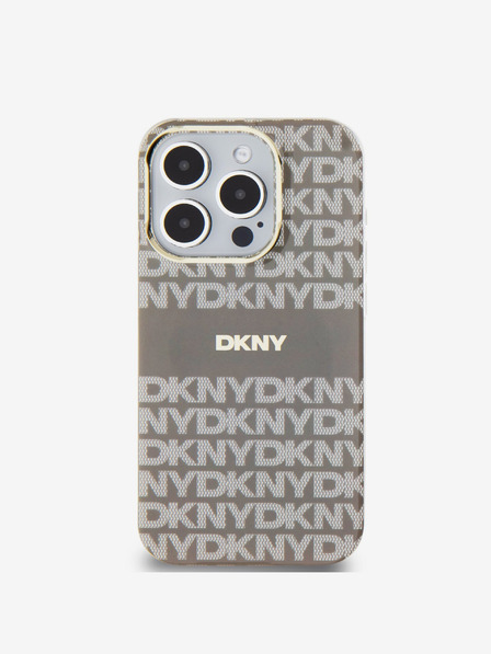 DKNY PC/TPU Repeat Pattern Tonal Stripe Magsafe Back Cover za iPhone 14 Pro Max Beige DKNY