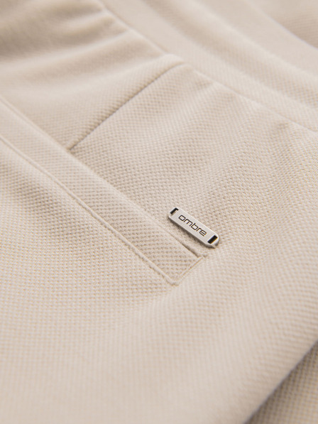 Ombre Clothing Moške pletene kratke hlače z zavihani hlačnicami Ombre Clothing