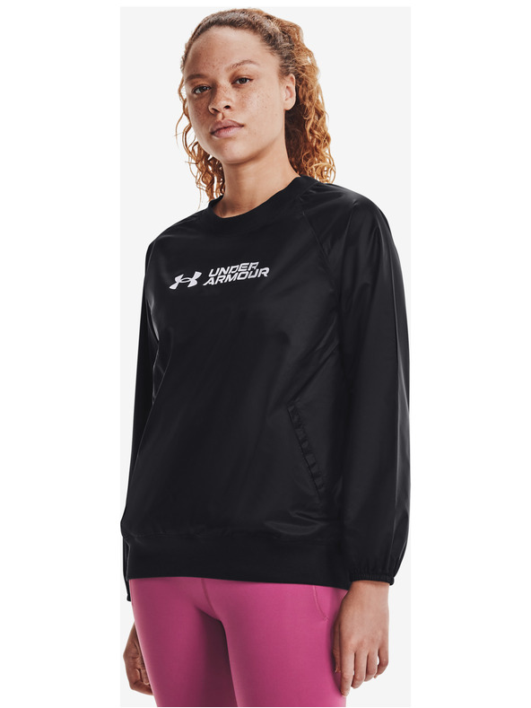 Under Armour Ženski pulover Under Armour Recover Storm Woven Shine Crew