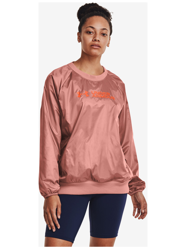 Under Armour Ženski pulover Under Armour Recover Storm Woven Shine Crew