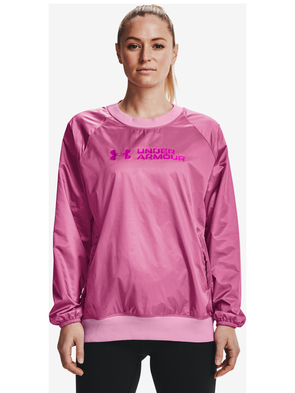 Under Armour Ženski pulover Under Armour Recover Storm Woven Shine Crew
