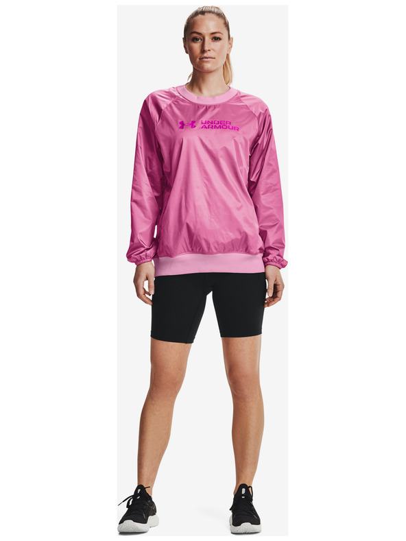 Under Armour Ženski pulover Under Armour Recover Storm Woven Shine Crew