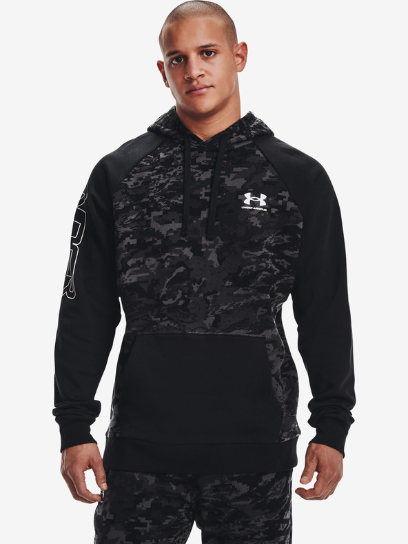 Under Armour Moški pulover Under Armour RIVAL FLC CAMO SCRIPT HD