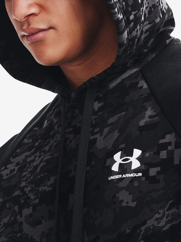 Under Armour Moški pulover Under Armour RIVAL FLC CAMO SCRIPT HD