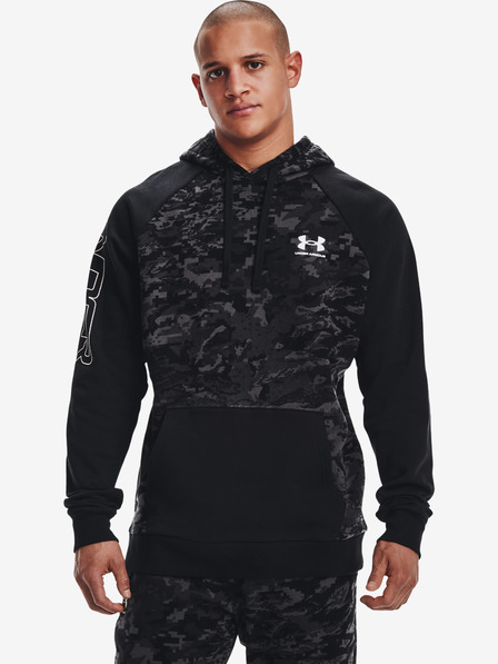 Under Armour Moški pulover Under Armour RIVAL FLC CAMO SCRIPT HD