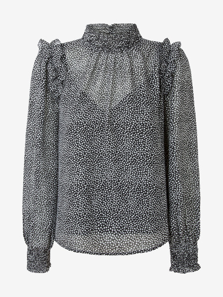 Pepe Jeans Bela in črna ženska vzorčasta bluza Pepe Jeans Anais