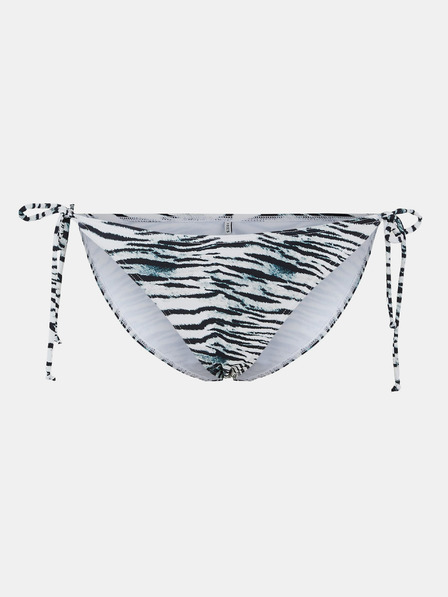 Pieces Modro-belo vzorčasto spodnji del bikinija Pieces Ginette