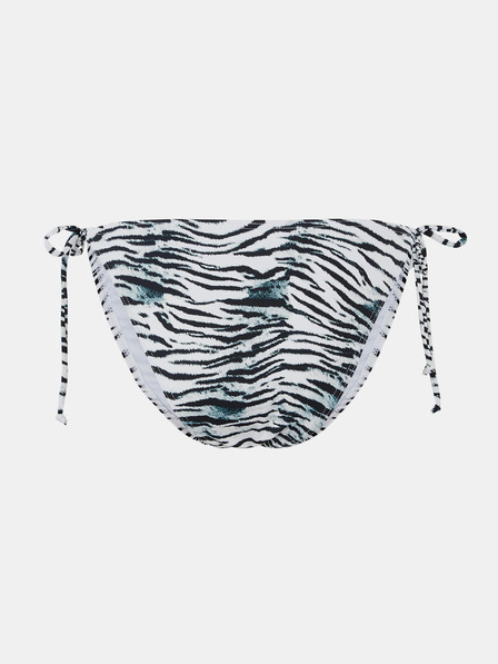 Pieces Modro-belo vzorčasto spodnji del bikinija Pieces Ginette
