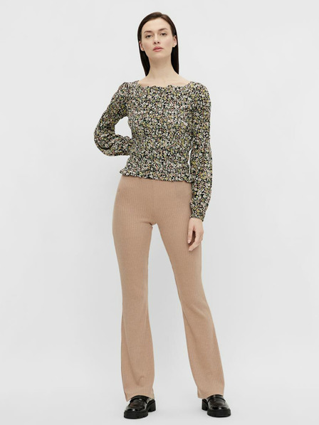 Pieces Zeleno-črna cvetlična bluza Pieces