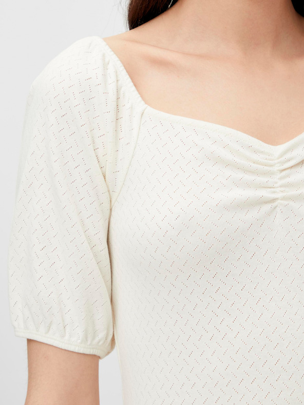 Pieces Kremasta vzorčasta bluza Pieces Lucy