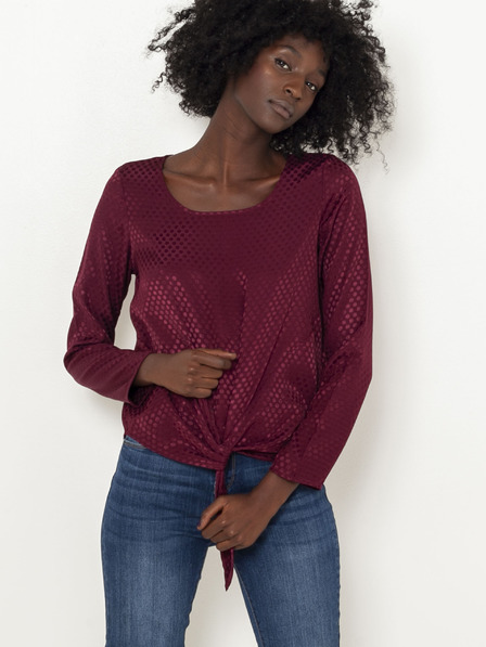CAMAIEU Bordo bluza s kravatami CAMAIEU
