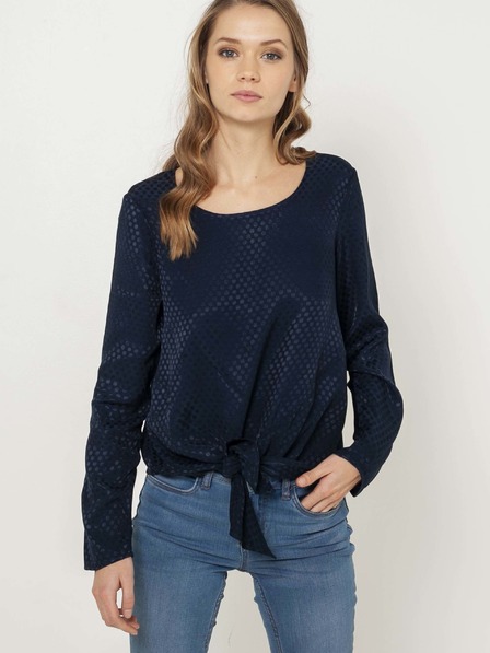 CAMAIEU Temno modra vzorčasta bluza CAMAIEU