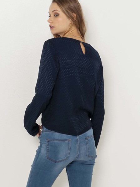 CAMAIEU Temno modra vzorčasta bluza CAMAIEU