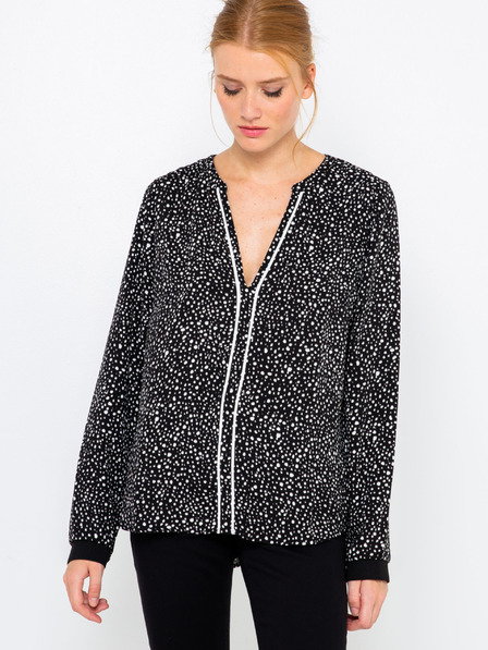 CAMAIEU Črna bluza z vzorcem CAMAIEU
