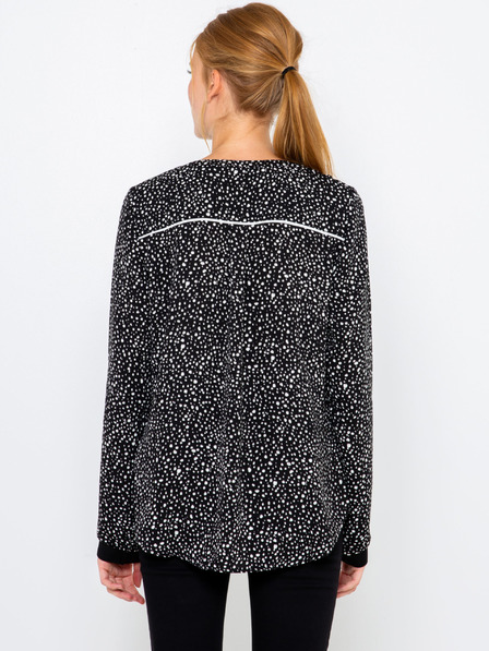 CAMAIEU Črna bluza z vzorcem CAMAIEU