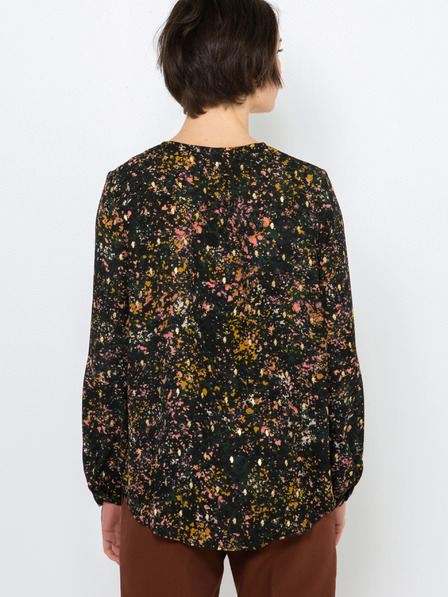 CAMAIEU Črna bluza z vzorcem CAMAIEU