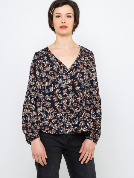 CAMAIEU Temno modra vzorčasta bluza CAMAIEU