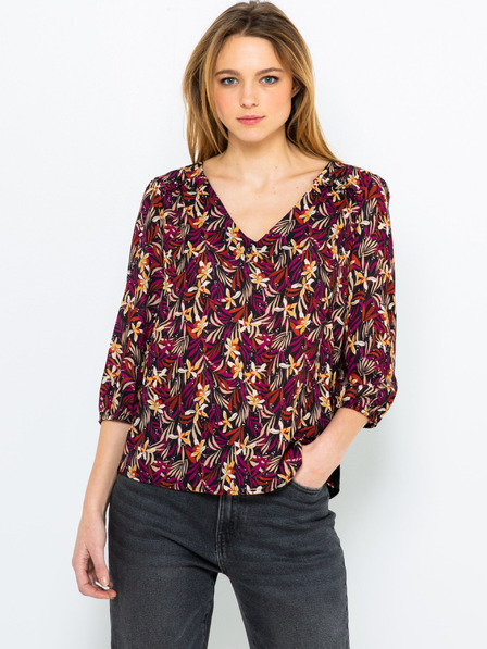 CAMAIEU Bordo cvetlična bluza CAMAIEU