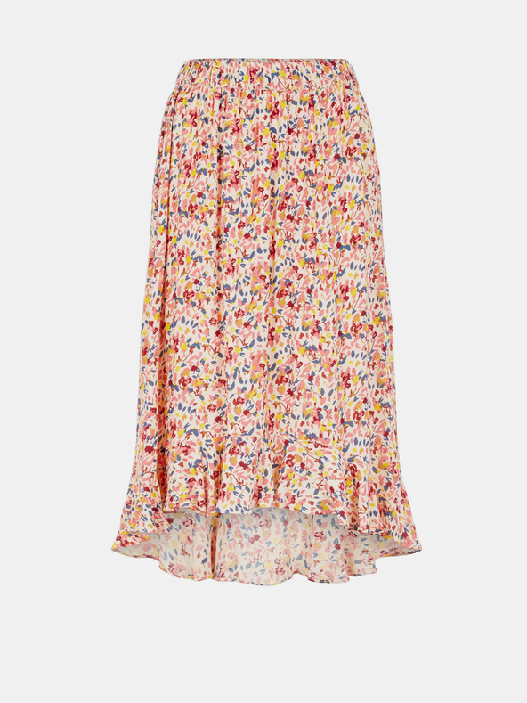 Pieces Roza cvetlična midi krilo Pieces Mayrin