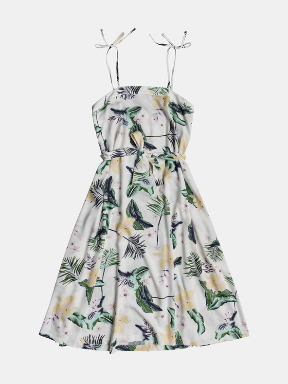 Roxy Bela cvetlična midi majica Roxy