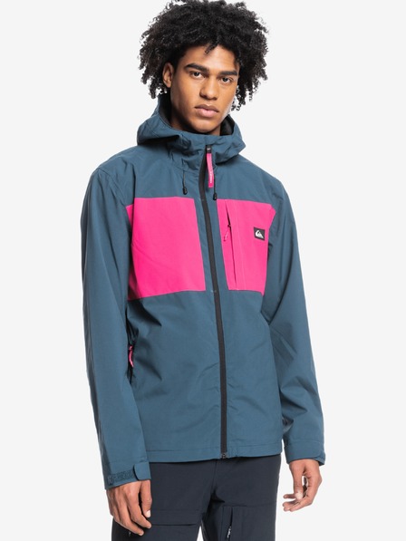 Quiksilver Rožnato-modra moška lahka jakna s kapuco Quiksilver Lizard Head