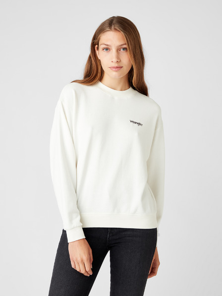 Wrangler Bela ženska majica Wrangler Retro Sweat s potiskom