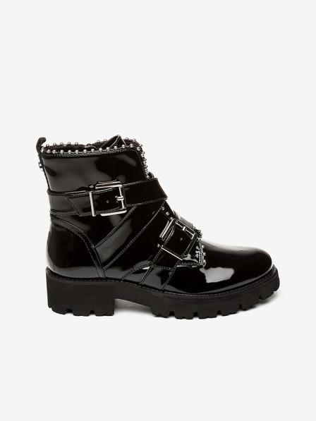 Steve Madden Črni ženski bleščeči gležnjarji z okrasnimi detajli Steve Madden Hoofy