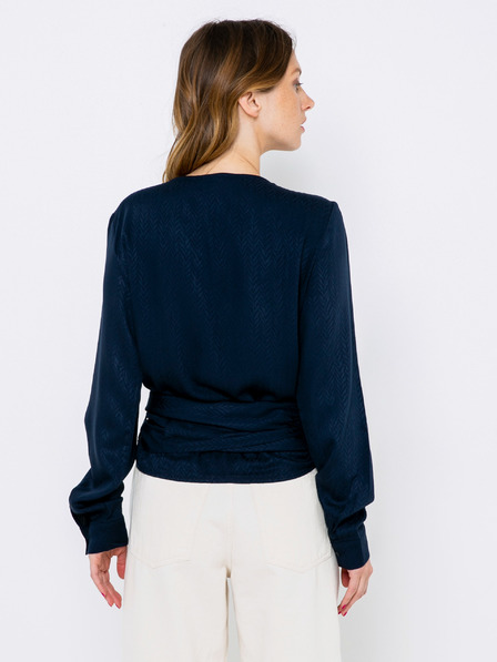 CAMAIEU Temno modra zavita bluza CAMAIEU