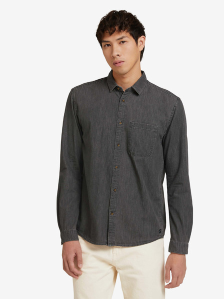 Tom Tailor Denim Temno siva moška srajca Tom Tailor Denim