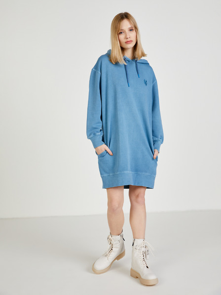 Pepe Jeans Modra obleka s kapuco Pepe Jeans Dana