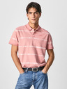 Pepe Jeans Roza moška črtasta polo majica Pepe Jeans Farrell