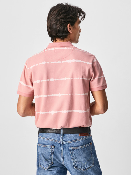 Pepe Jeans Roza moška črtasta polo majica Pepe Jeans Farrell