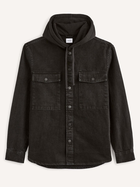 Celio Črna moška majica iz džinsa Celio Bahooden