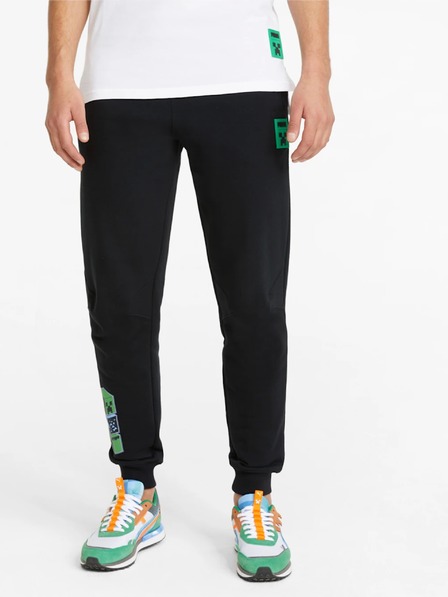 Puma Črne moške trenirke Puma x MINECRAFT