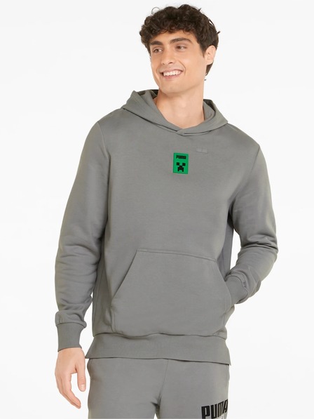 Puma Puma x MINECRAFT Moška siva kapuca s kapuco