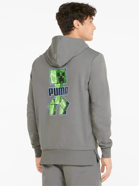 Puma Puma x MINECRAFT Moška siva kapuca s kapuco