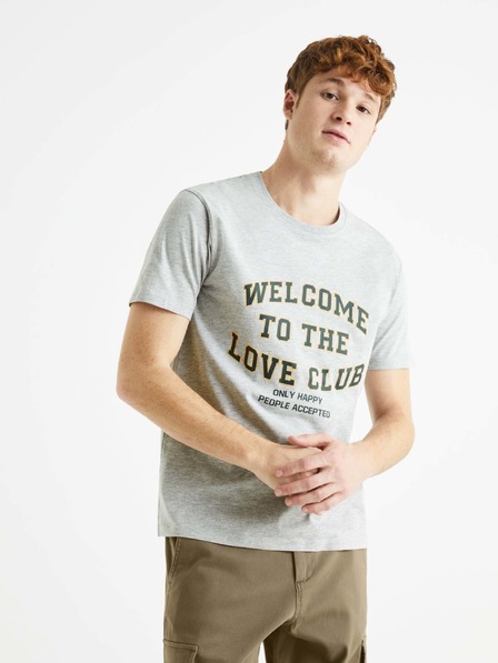 Celio Svetlo siva moška majica Celio Bedisplay Welcome