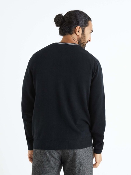 Celio Črn moški pulover Celio Beretro