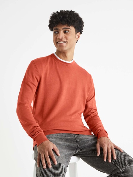 Celio Oranžni moški pulover Celio Befirst