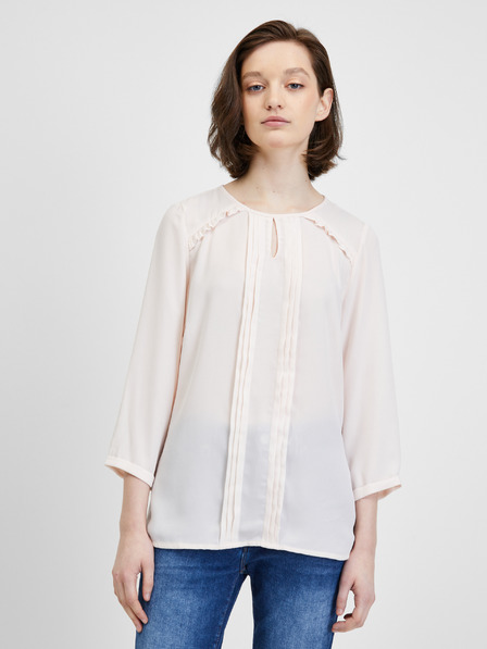 CAMAIEU Krem bluza s tričetrtinskimi rokavi CAMAIEU