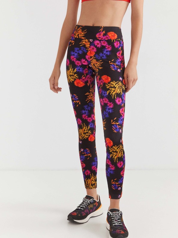 Desigual Črne ženske športne gamaše Desigual Run