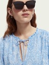 Scotch & Soda Modra ženska vzorčasta obleka Scotch & Soda